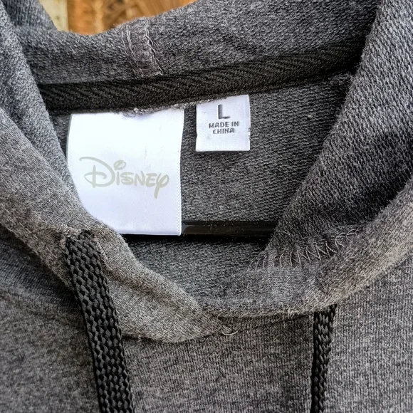 Disney Charcoal Hoodie with Mickey Graphic With Built In Headphones_Large - Picture 3 of 5